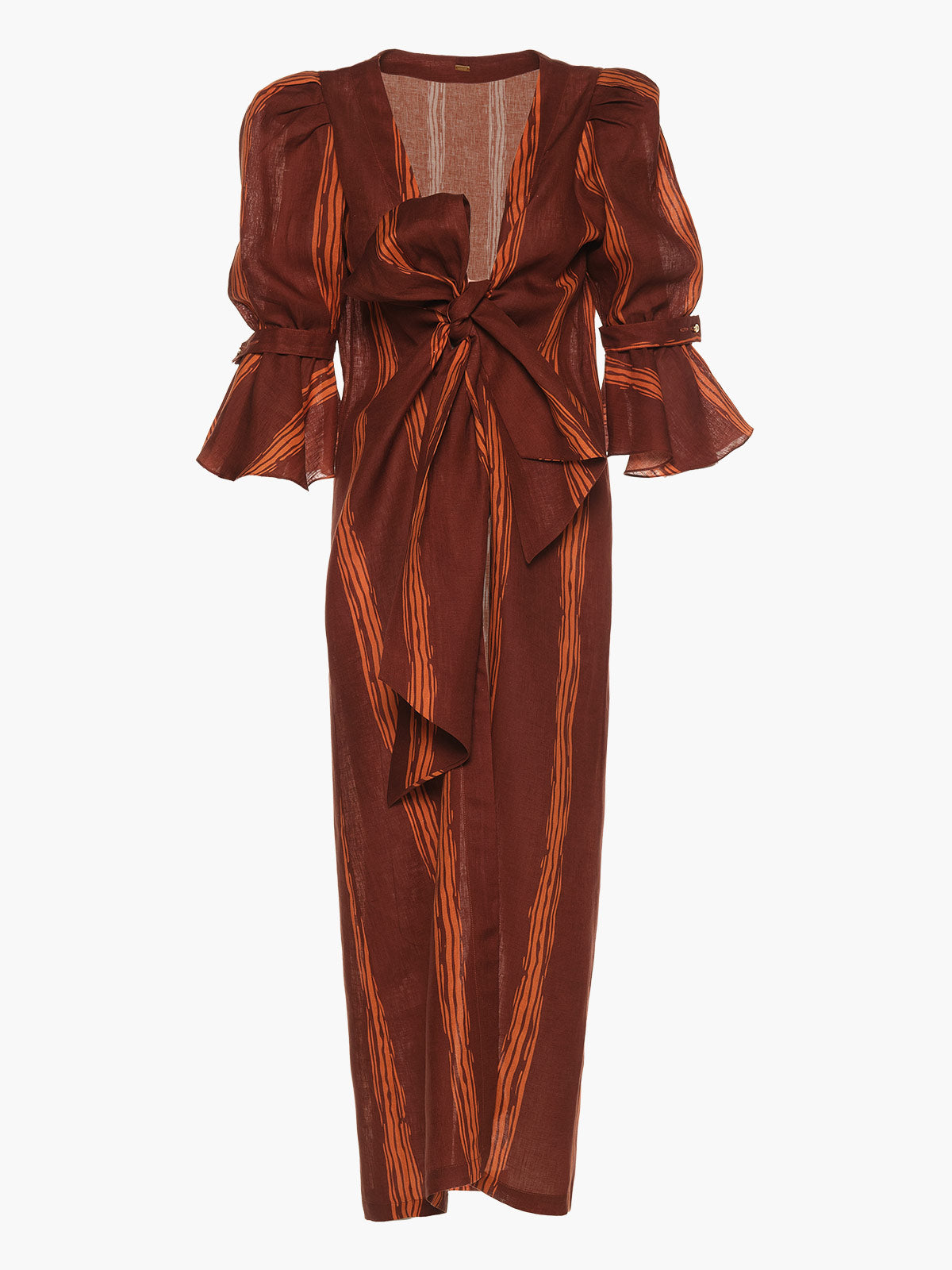 Agua Alta Linen Dress | Wine Stripes Agua Alta Linen Dress | Wine Stripes