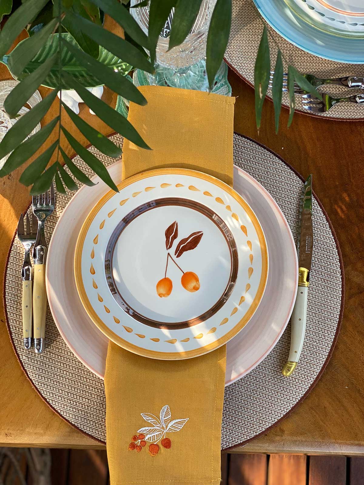 Hand Painted Salad Plate | Chontaduro Hand Painted Salad Plate | Chontaduro