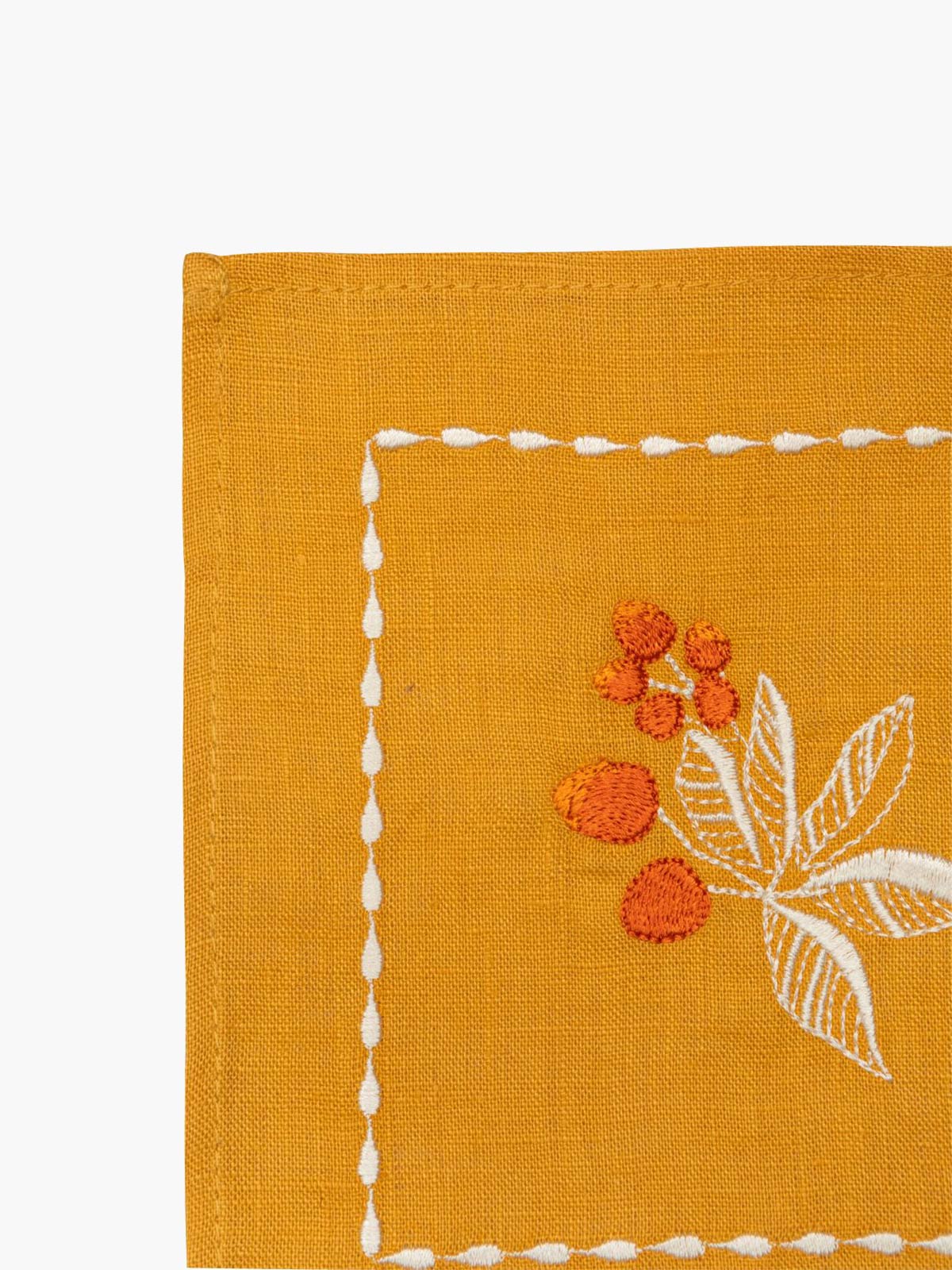 Embroidered Cocktail Napkins | Chontaduro Fruit Embroidered Cocktail Napkins | Chontaduro Fruit