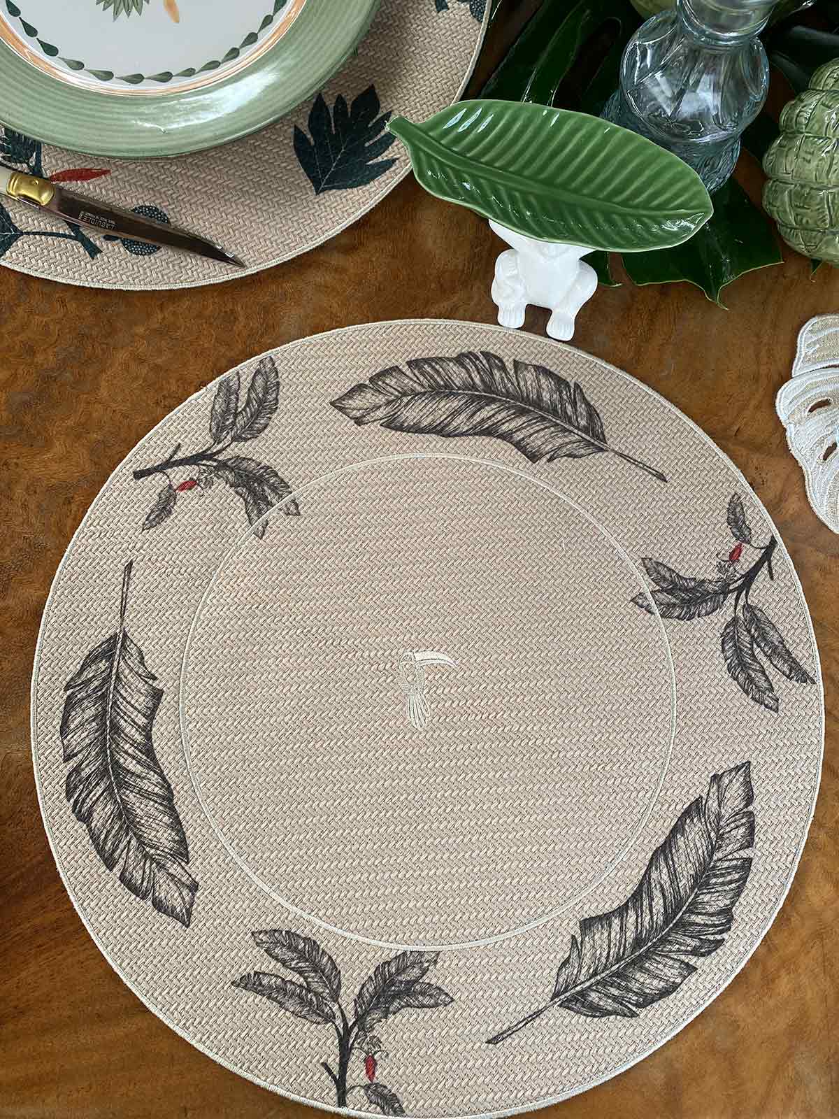 Embroidered Placemats | Hoja de Platano Embroidered Placemats | Hoja de Platano