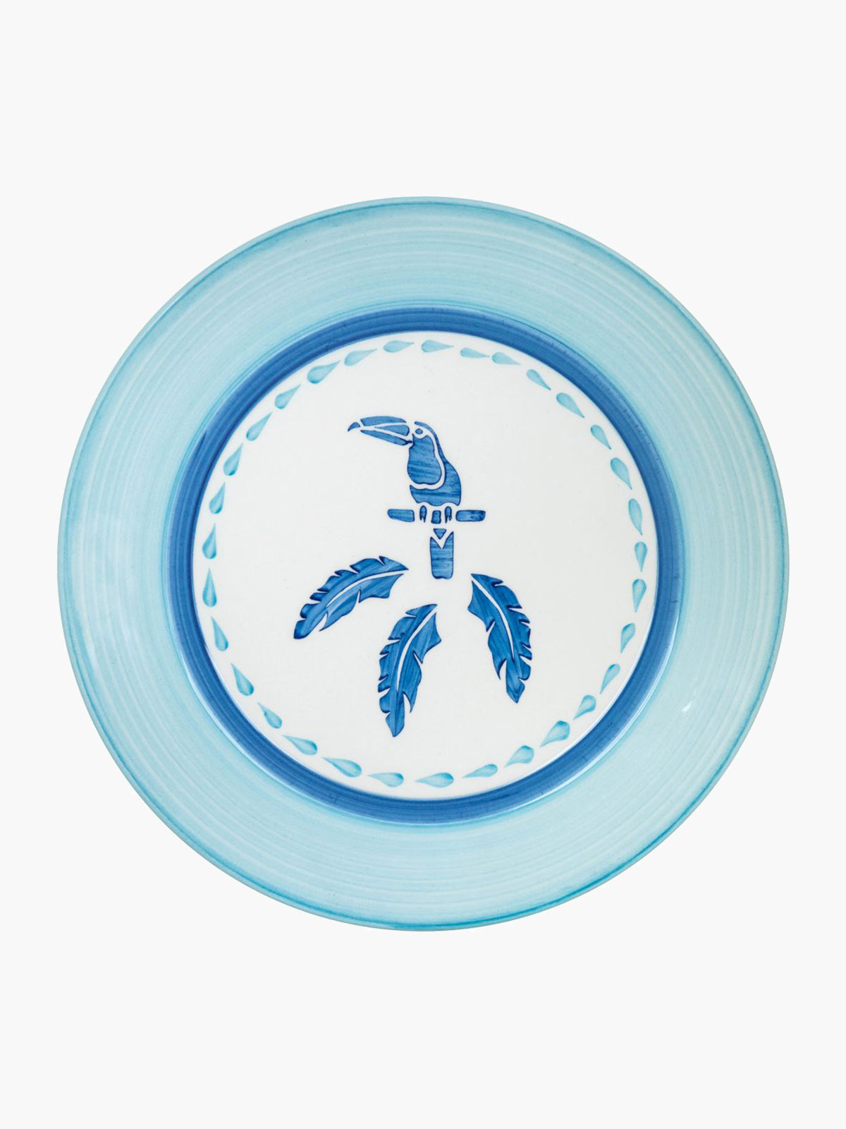 Hand Painted Dinner Plate | Blue Tucan Hand Painted Dinner Plate | Blue Tucan