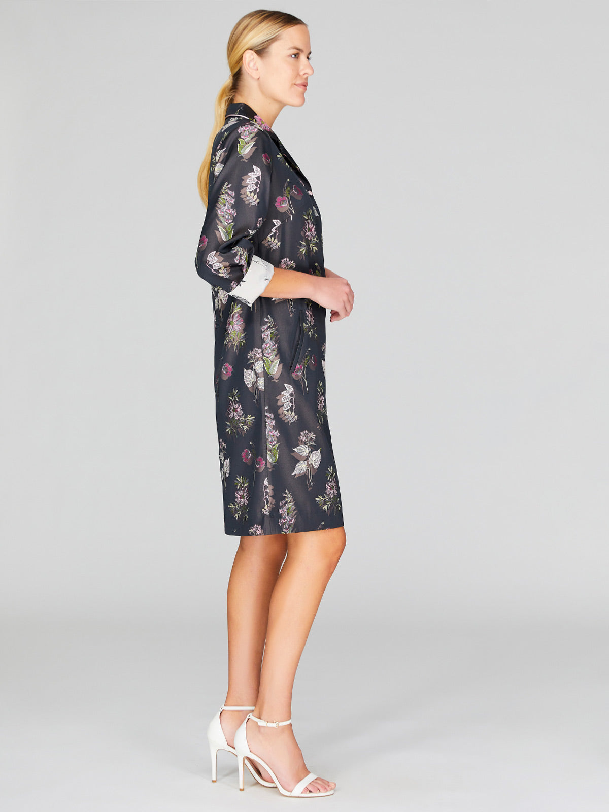 Watercolor Botanic Collared Shirt Dress | Pink Combo Watercolor Botanic Collared Shirt Dress | Pink Combo