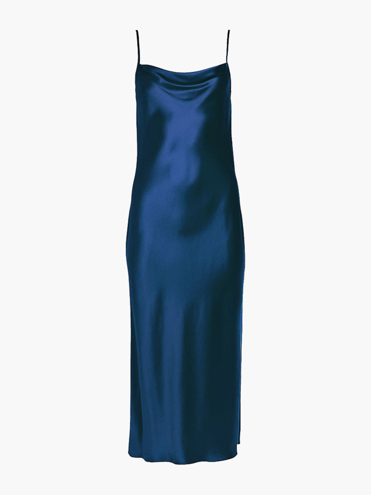Draped Spaghetti Strap Midi Dress | Marine Draped Spaghetti Strap Midi Dress | Marine - Fashionkind