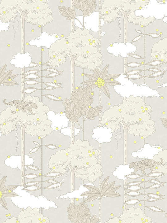 Bosque with Jaguar Wallpaper | Multi Beige