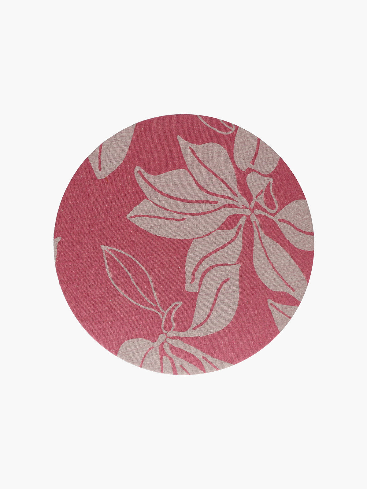 Linen Damask Tutti Le Foglie Charger Plate | Pink Linen Damask Tutti Le Foglie Charger Plate | Pink