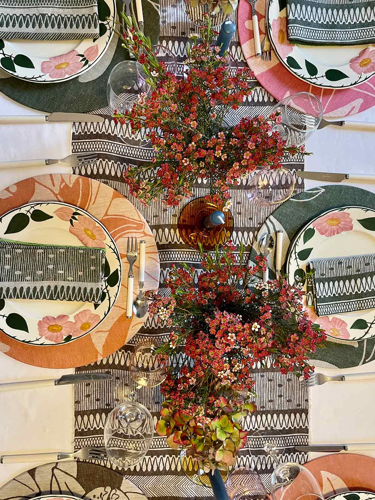 Linen Damask Cesta Set of 2 Linen Napkins | Pink Linen Damask Cesta Set of 2 Linen Napkins | Pink