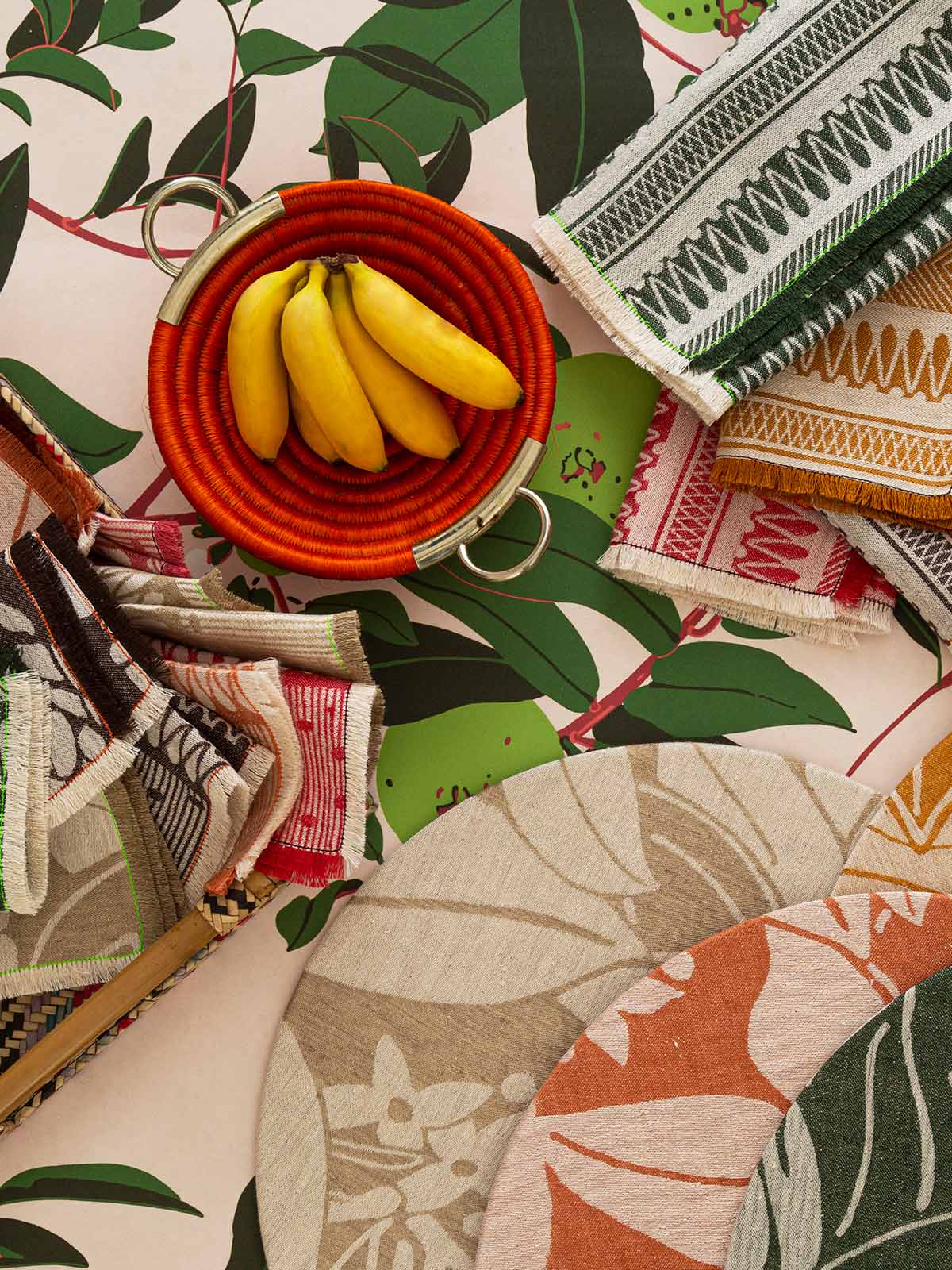 Linen Damask Cesta Set of 2 Linen Napkins | Beige Linen Damask Cesta Set of 2 Linen Napkins | Beige