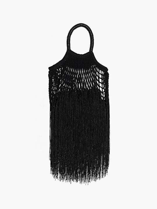 Mini Fringe Bag | Black