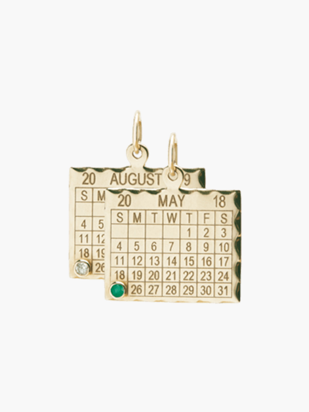 Double Sided 1960s Calendar Charm | Double Sided Double Sided 1960s Calendar Charm | Double Sided
