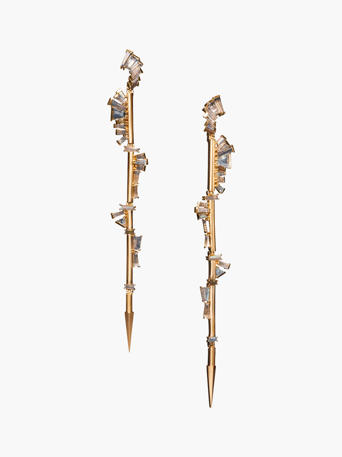 Twisted Ruffle Spike Earrings Twisted Ruffle Spike Earrings - Fashionkind