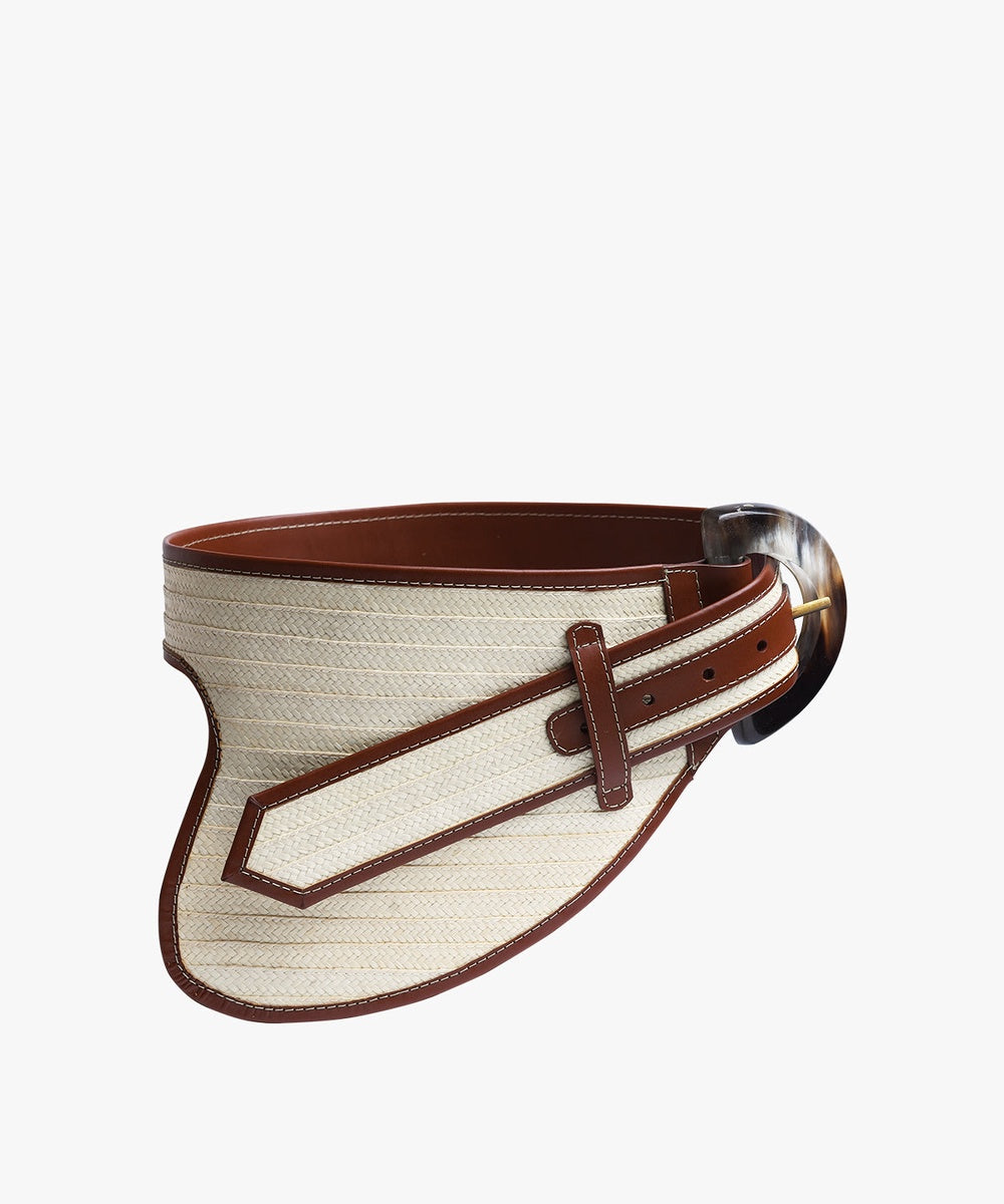 La Jefa Belt in Leather and Cana Flecha La Jefa Belt in Leather and Cana Flecha