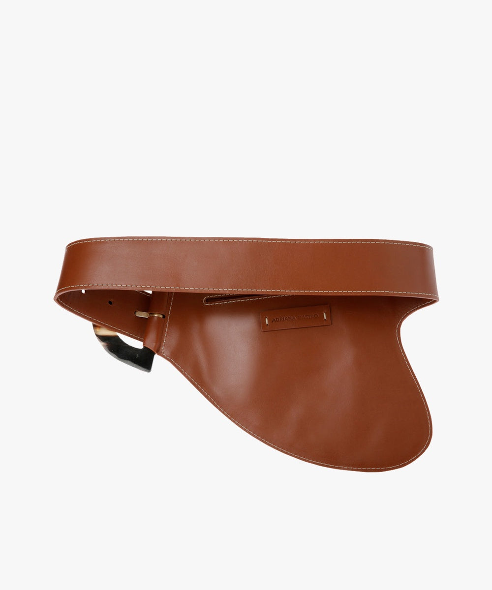 La Jefa Belt in Leather | Marron