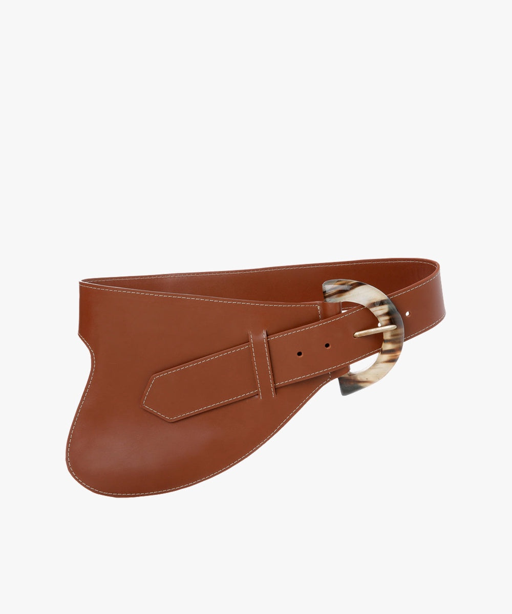 La Jefa Belt in Leather | Marron