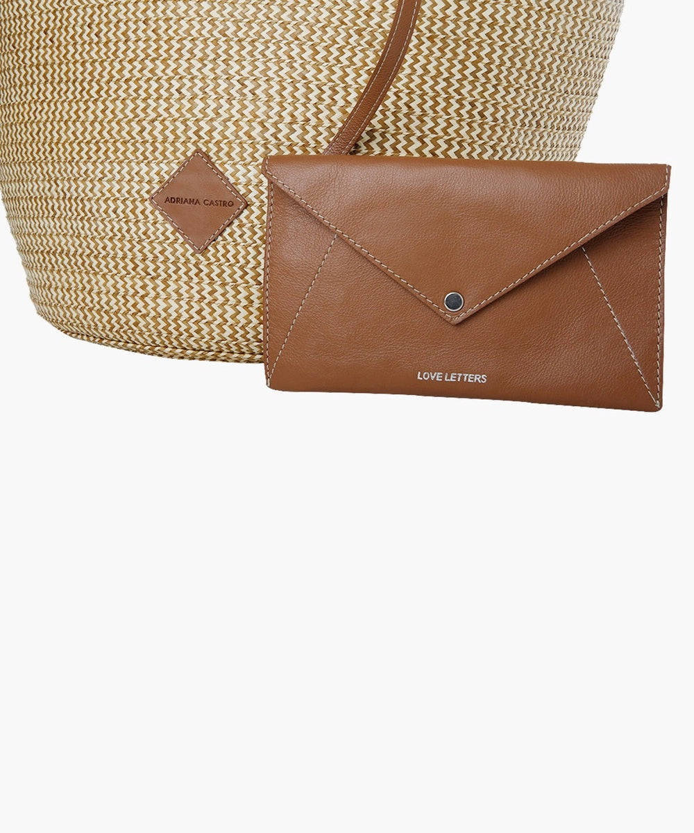 Marcial Handbag in Leather and Cana Flecha | Copper Zigzag Marcial Handbag in Leather and Cana Flecha | Copper Zigzag