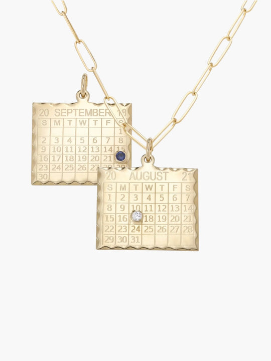 Double Sided 1960s Calendar Charm | Double Sided