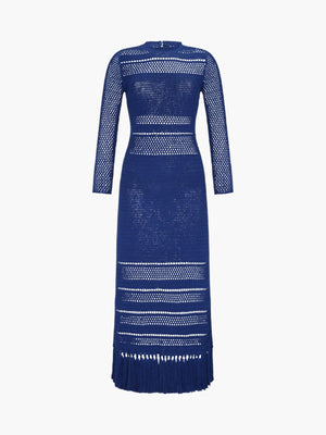 Nauta Crochet Midi Dress | Electric Blue Nauta Crochet Midi Dress | Electric Blue
