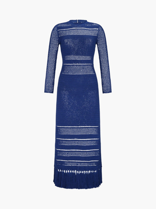 Nauta Crochet Midi Dress | Electric Blue