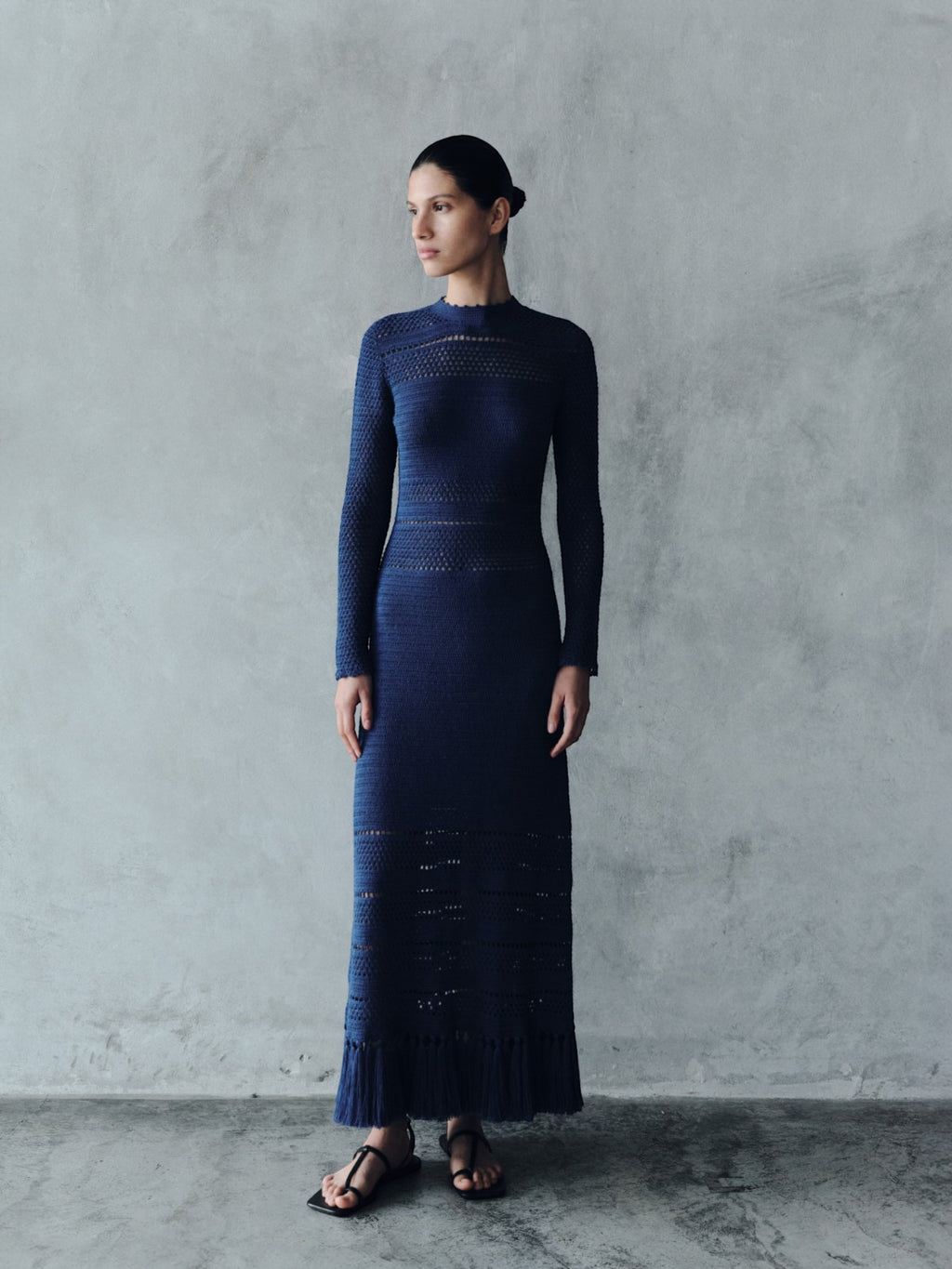 Nauta Crochet Midi Dress | Electric Blue