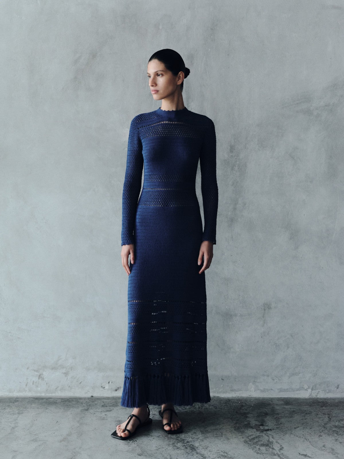 Nauta Crochet Midi Dress | Electric Blue