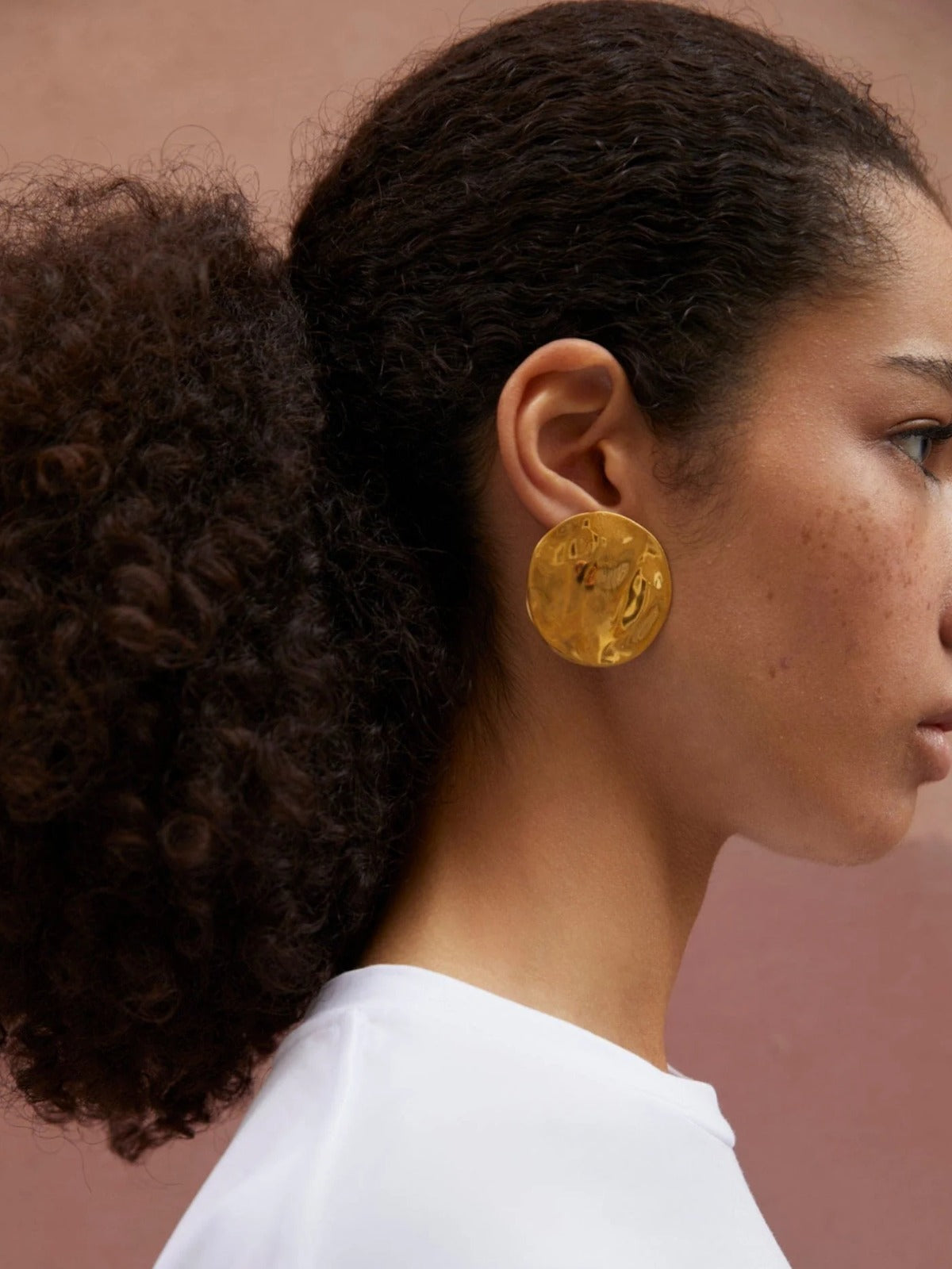 The Disc Earrings | Gold