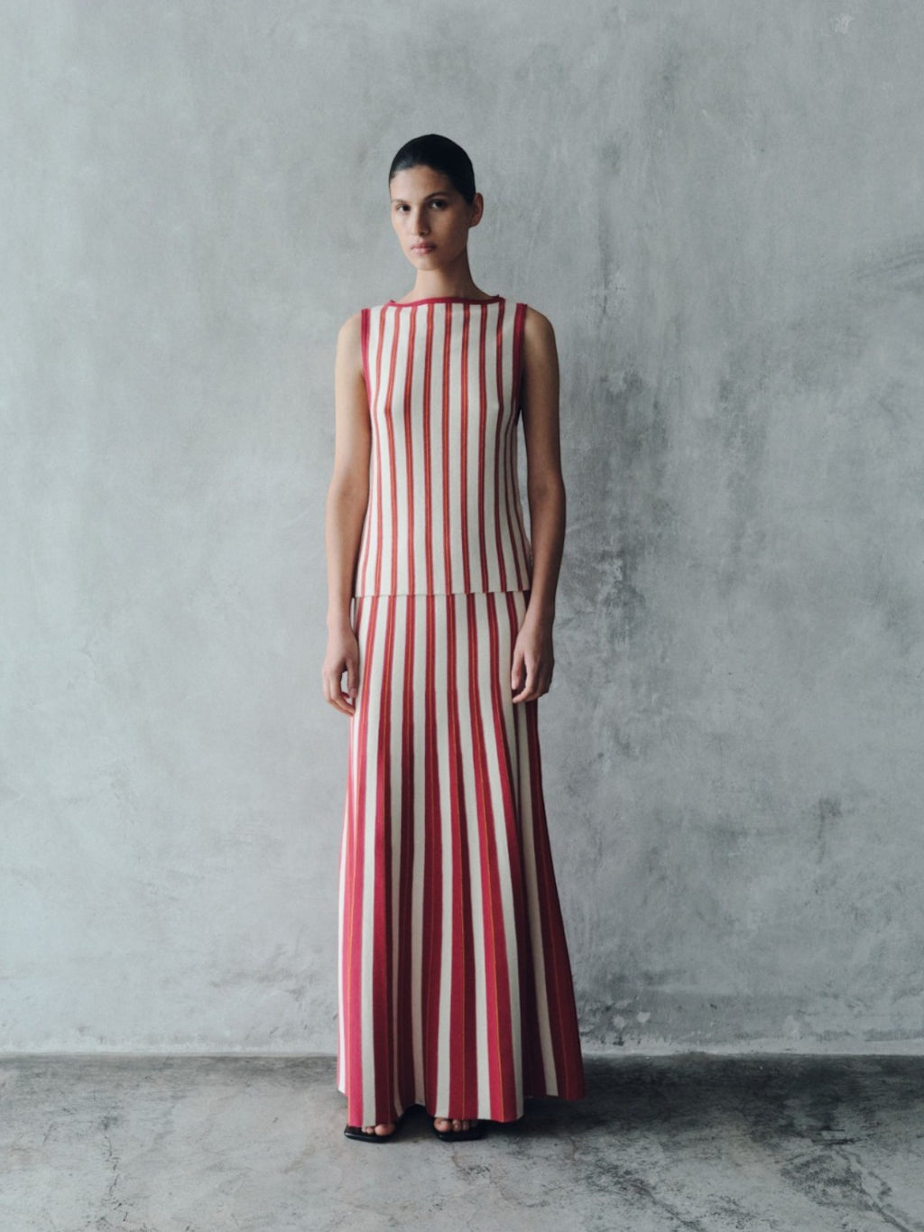 Manglar Maxi Skirt | Ivory/Fuchsia