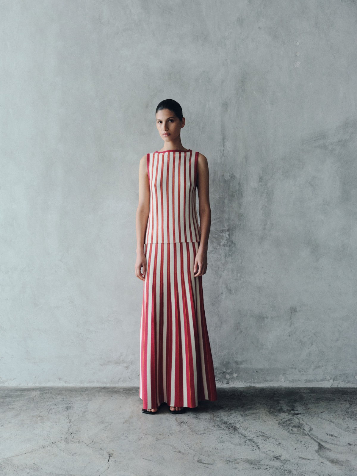 Manglar Maxi Skirt | Ivory/Fuchsia