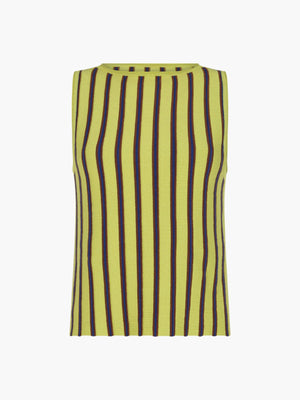 Manglar Sleeveless Top | Lime Green/Chocolate Manglar Sleeveless Top | Lime Green/Chocolate