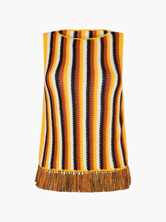 Misti Sleeveless Top | Yellow/Tobacco