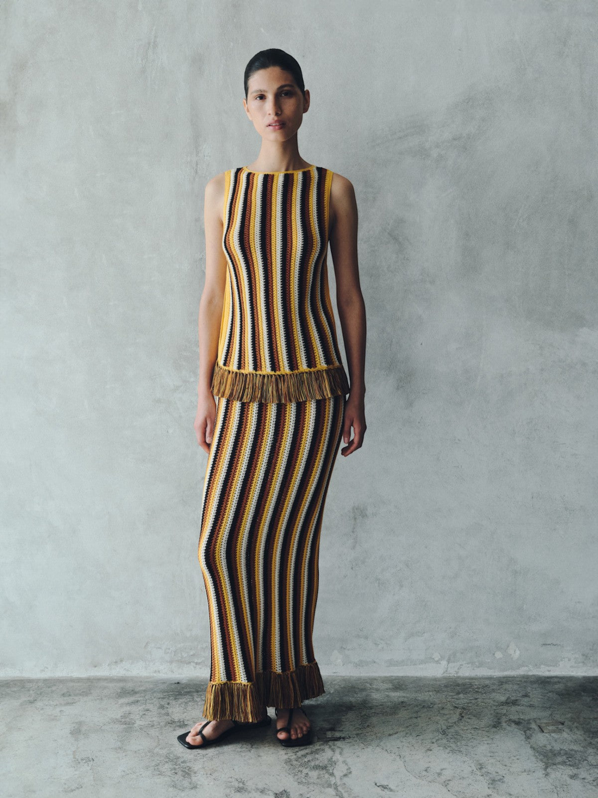 Misti Sleeveless Top | Yellow/Tobacco Misti Sleeveless Top | Yellow/Tobacco