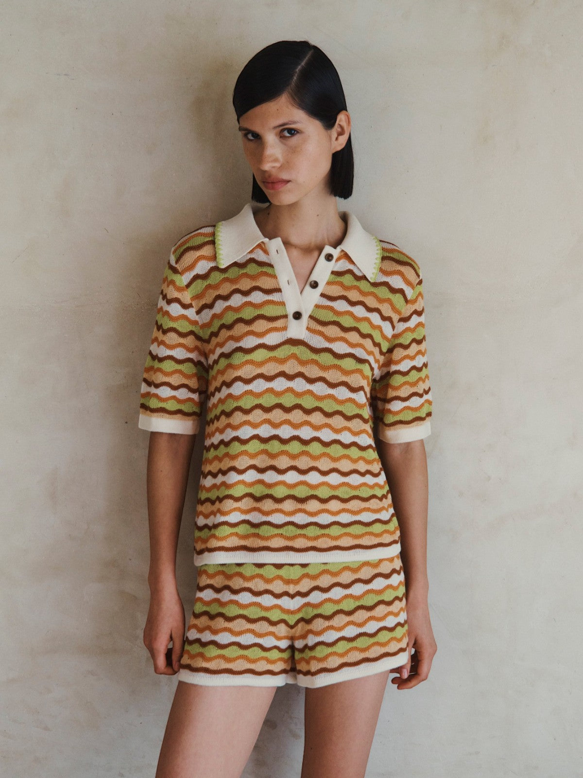 Mullu Polo Shirt | Orange/Lime Mullu Polo Shirt | Orange/Lime