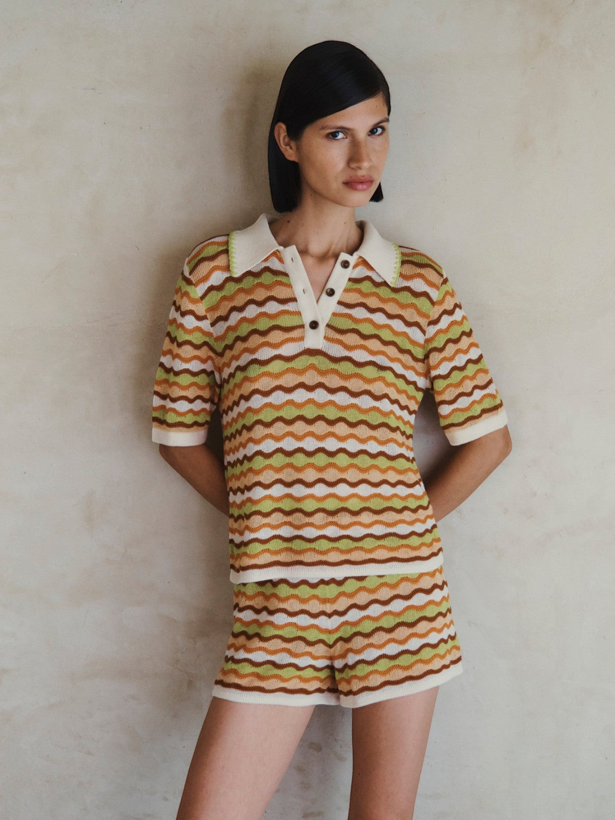 Mullu Polo Shirt | Orange/Lime Mullu Polo Shirt | Orange/Lime