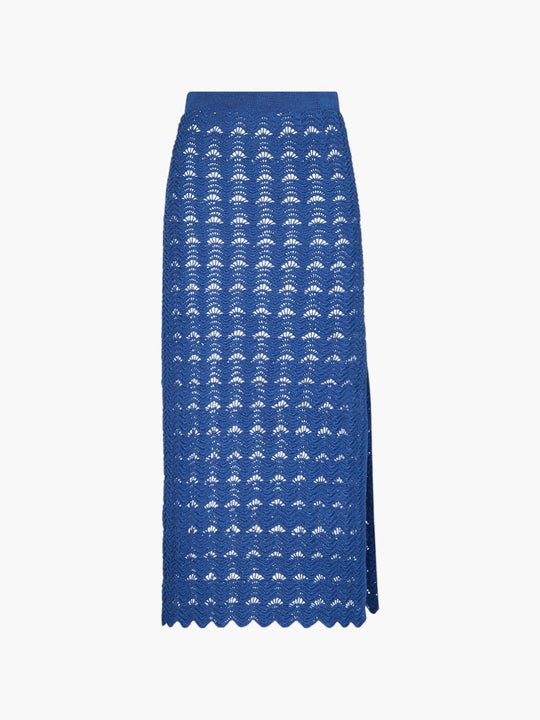 Tumi Crochet Midi Skirt | Electric Blue