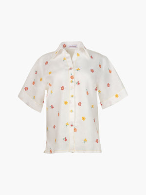 Holiday Button Shirt | Cherry Tomato Holiday Button Shirt | Cherry Tomato