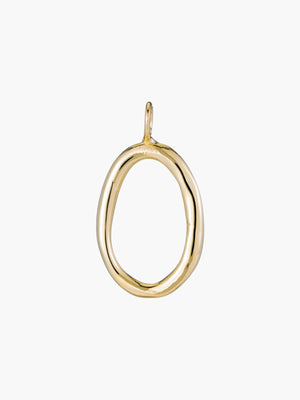 Raw Letter Charm | Gold Raw Letter Charm | Gold