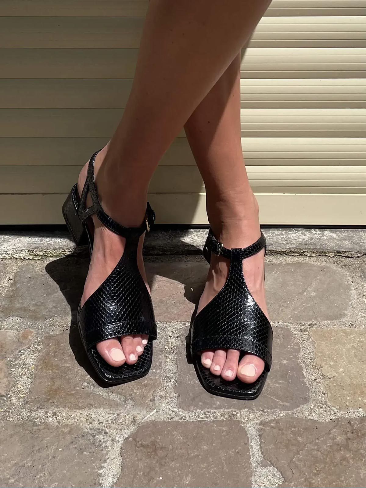 Felicita Sandals | Smooth Leather Black