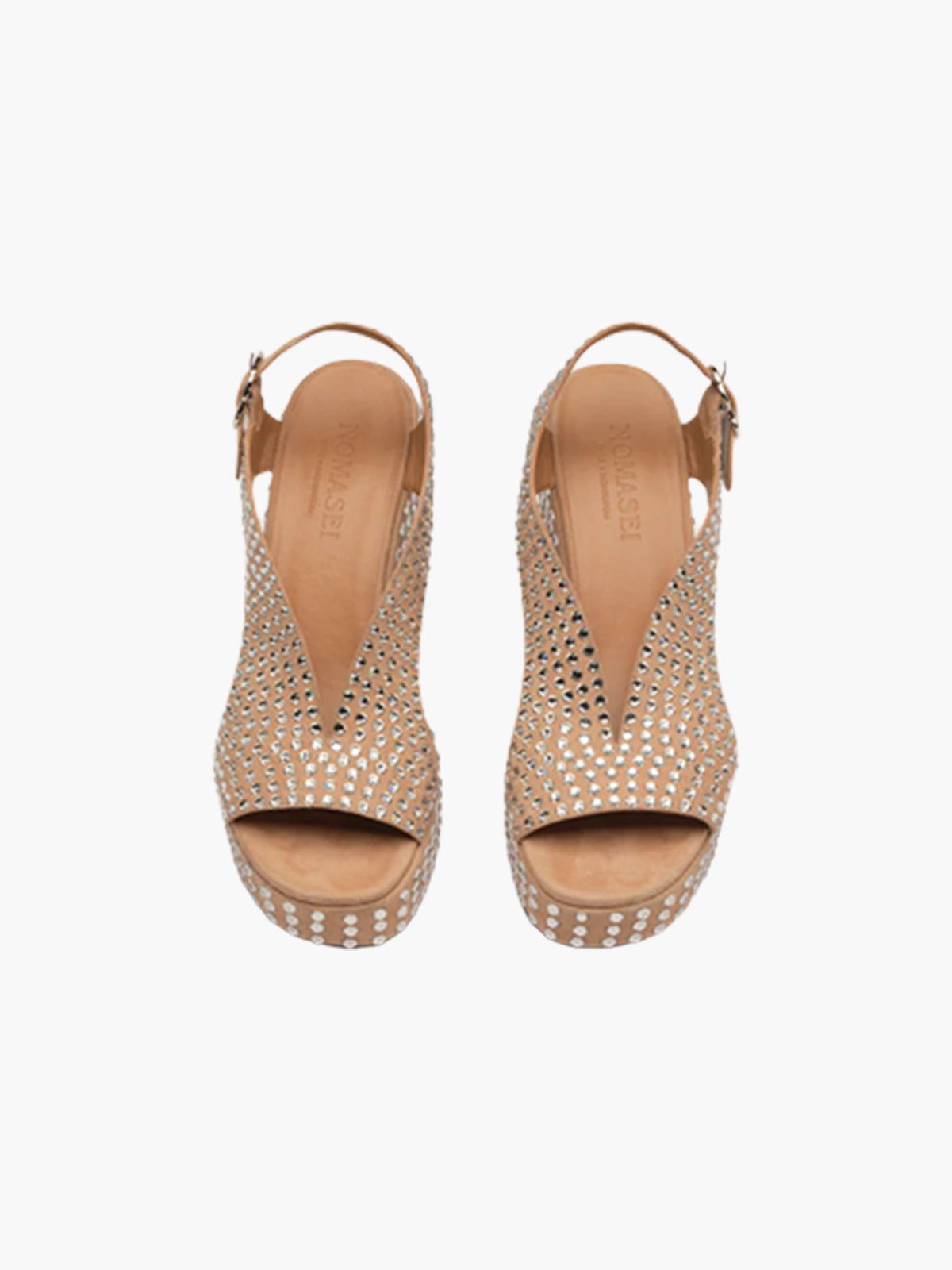 Taxi Sandals | Nude Crystal