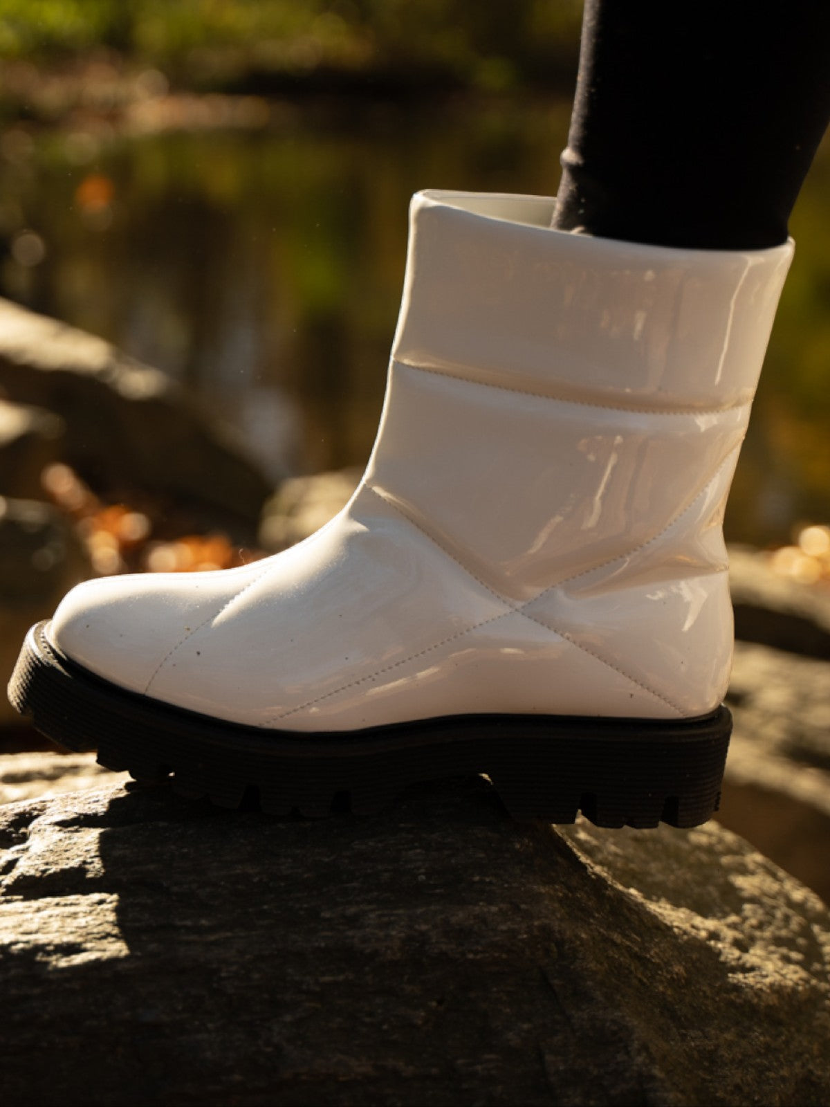 Damu Boot | White Patent Damu Boot | White Patent
