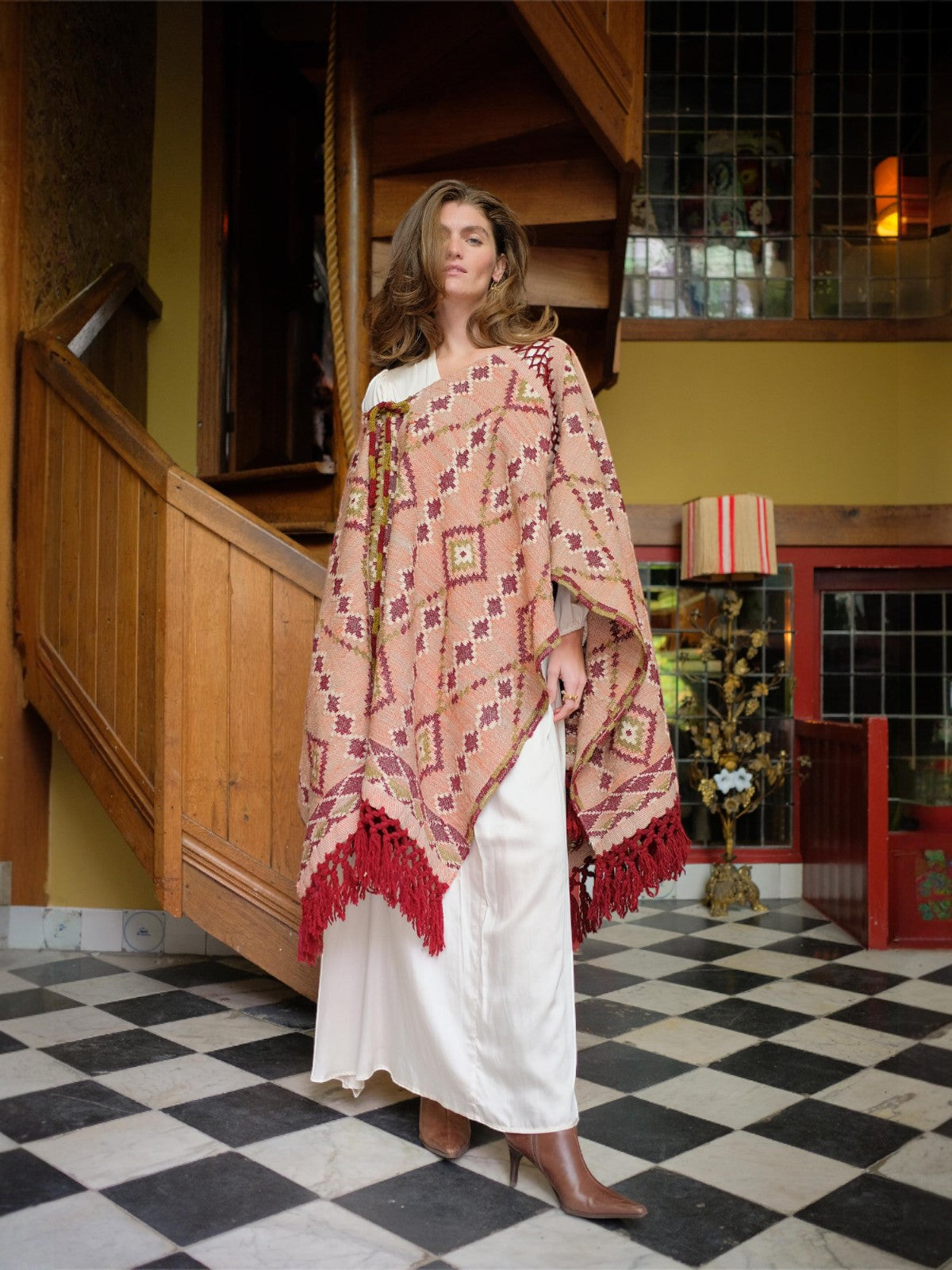 Lata Ji Poncho | Rose