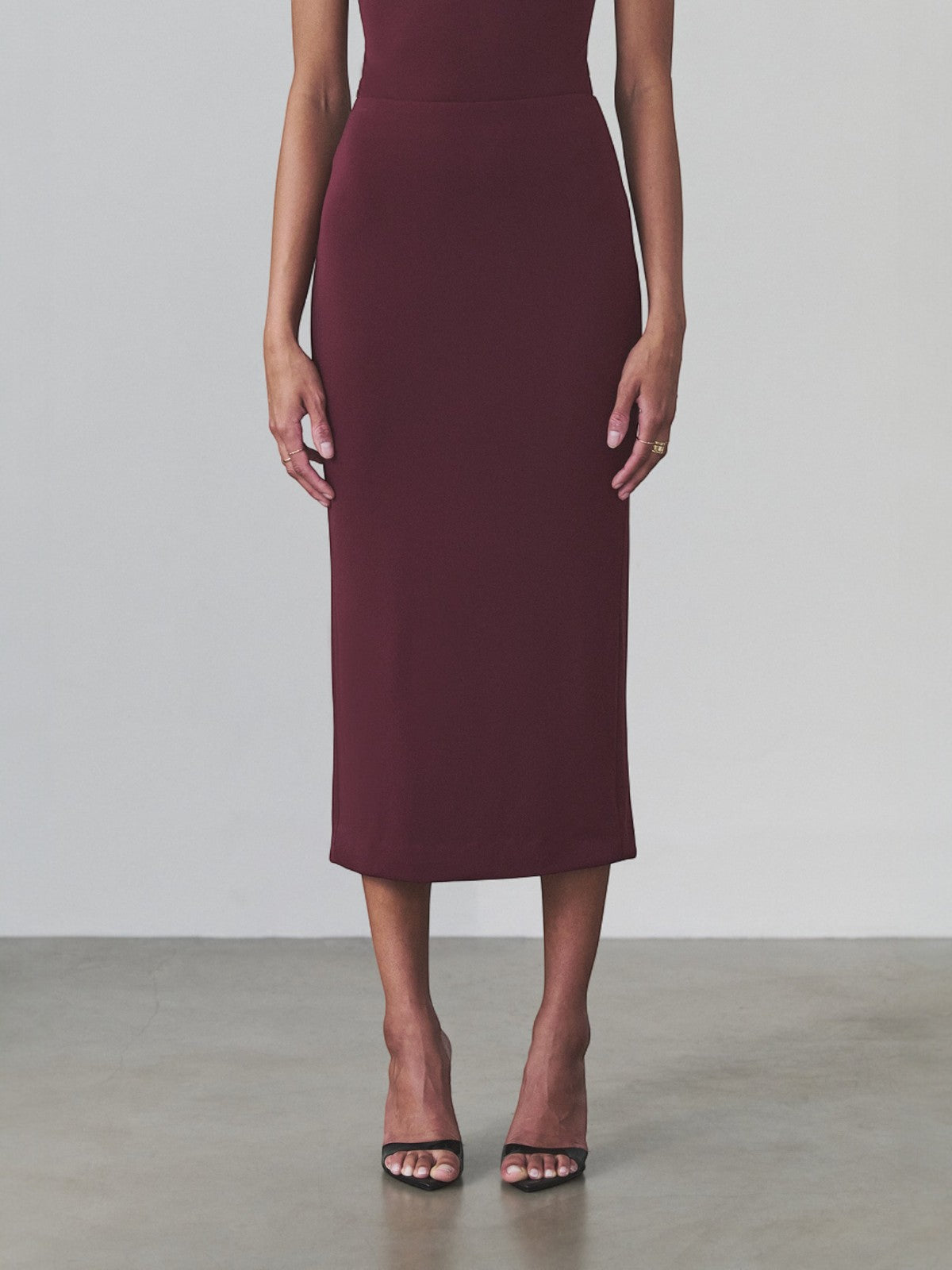 Natalia Midi Skirt | Burgundy Natalia Midi Skirt | Burgundy