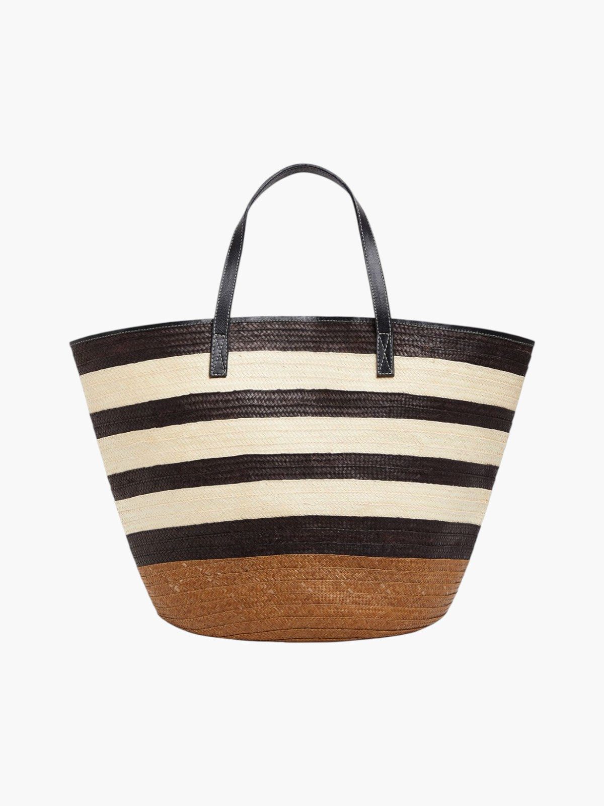 Marcial in Raffia/Leather | Black Copper Stripes Marcial in Raffia/Leather | Black Copper Stripes