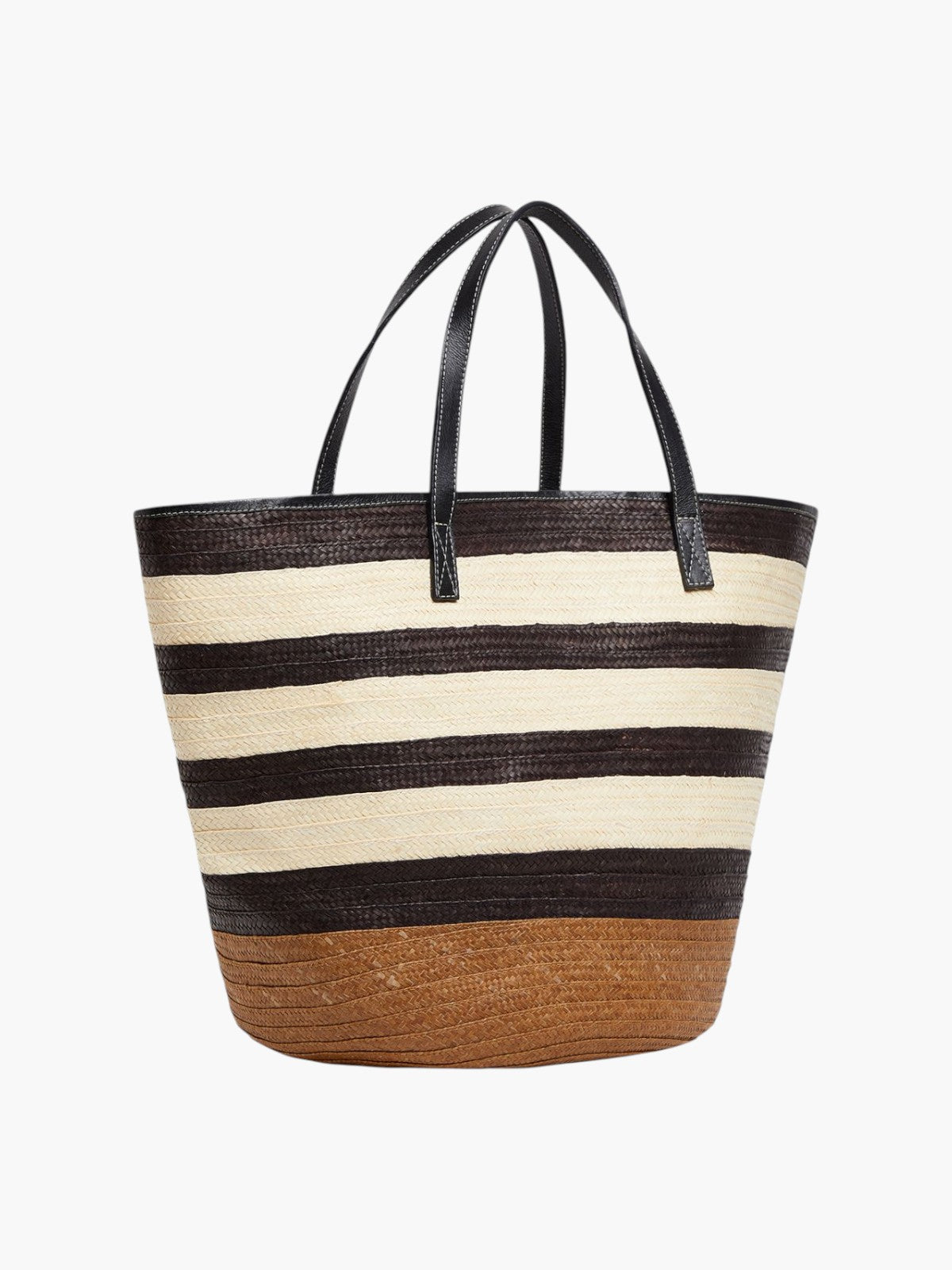 Marcial in Raffia/Leather | Black Copper Stripes Marcial in Raffia/Leather | Black Copper Stripes