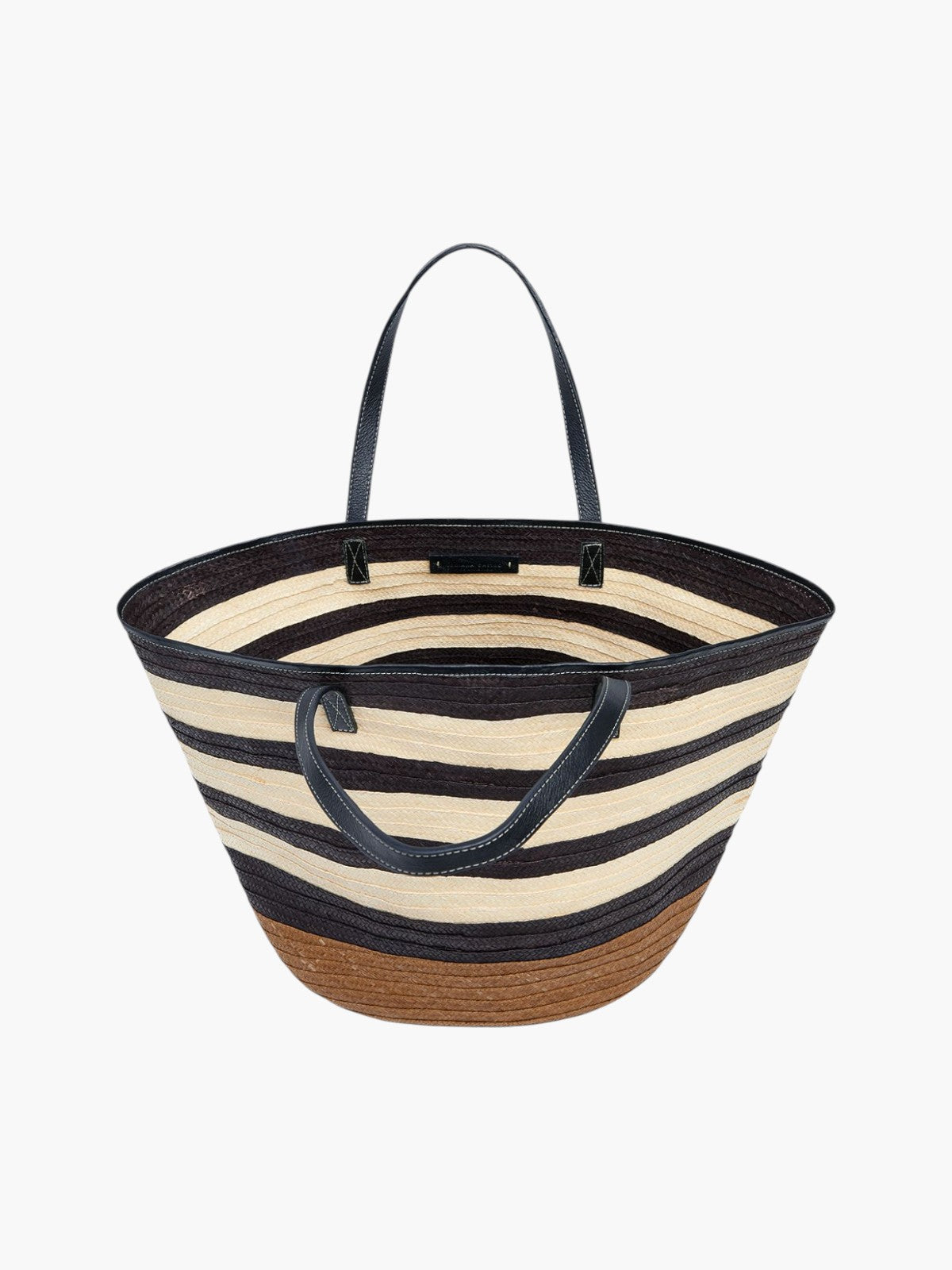 Marcial in Raffia/Leather | Black Copper Stripes Marcial in Raffia/Leather | Black Copper Stripes