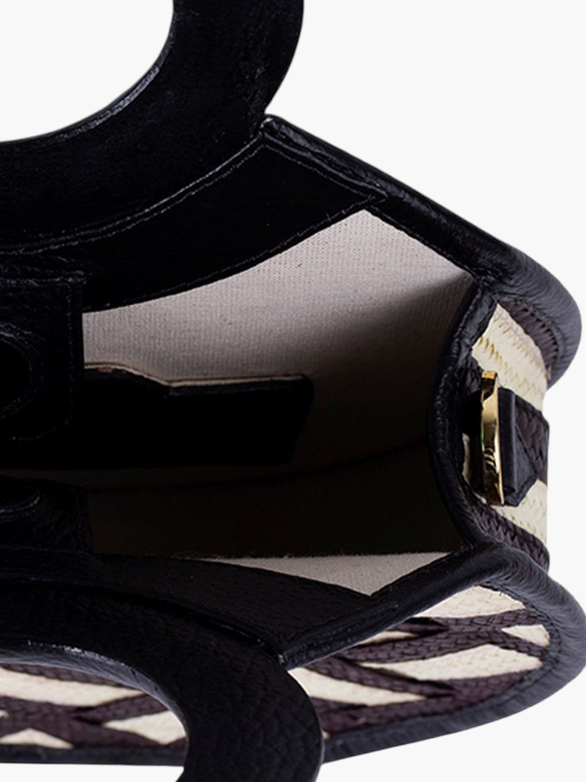 Zenú Braid in Raffia and Leather | Black Zenú Braid in Raffia and Leather | Black