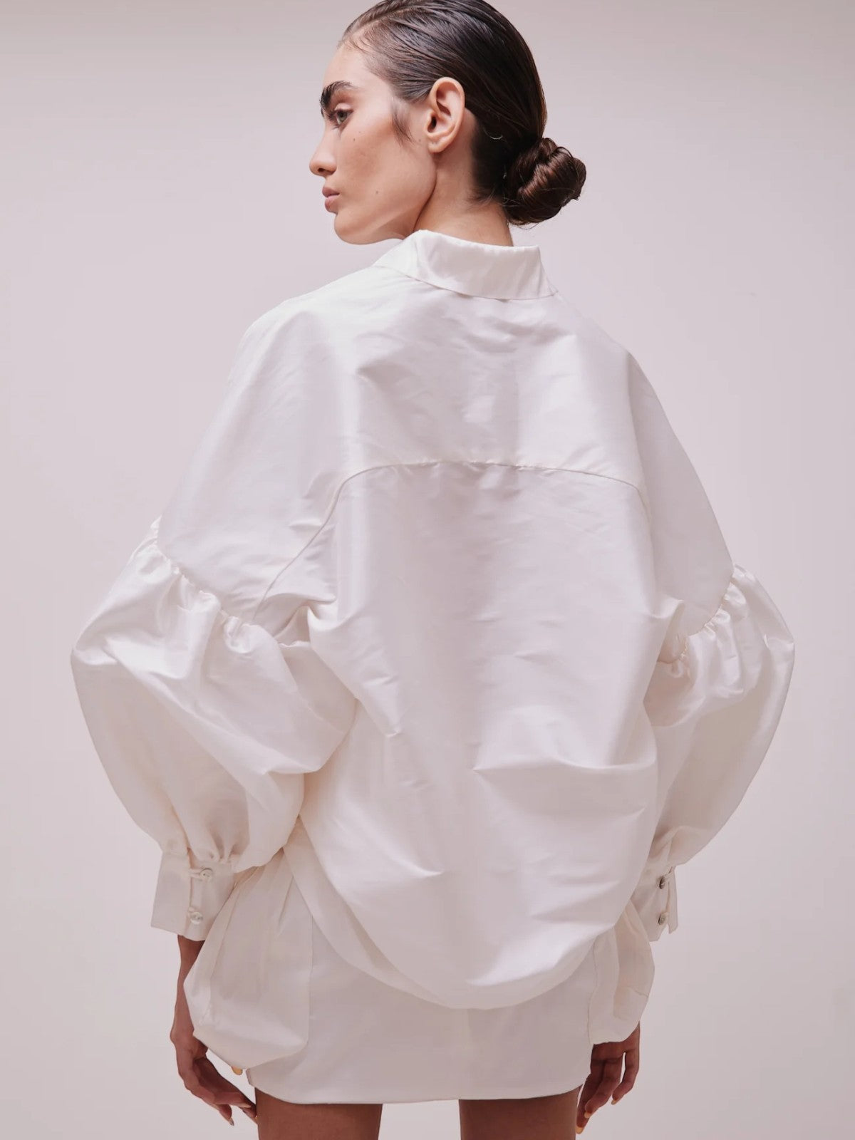Agua Taffeta Blouse | White Agua Taffeta Blouse | White