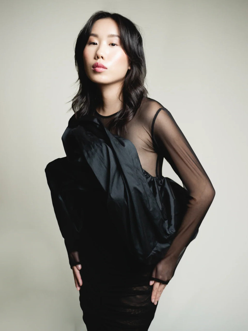 Aragua Rosa Long Sleeve Top | Black