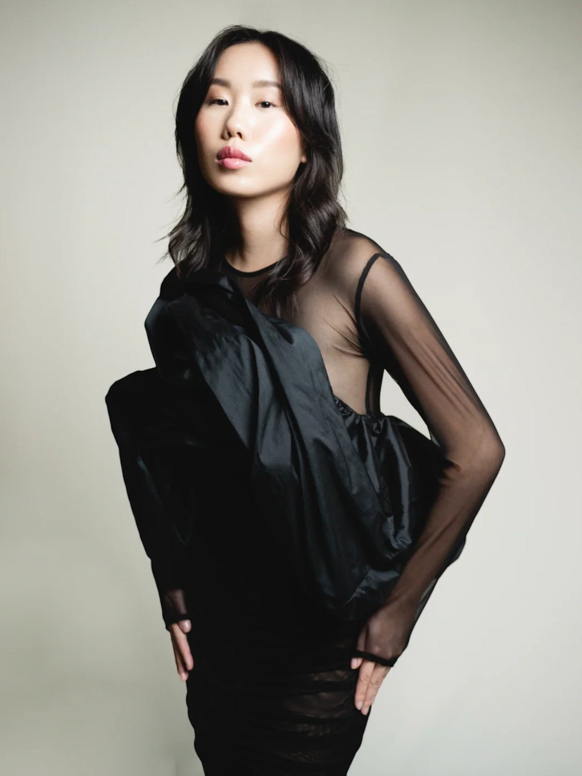 Aragua Rosa Long Sleeve Top | Black