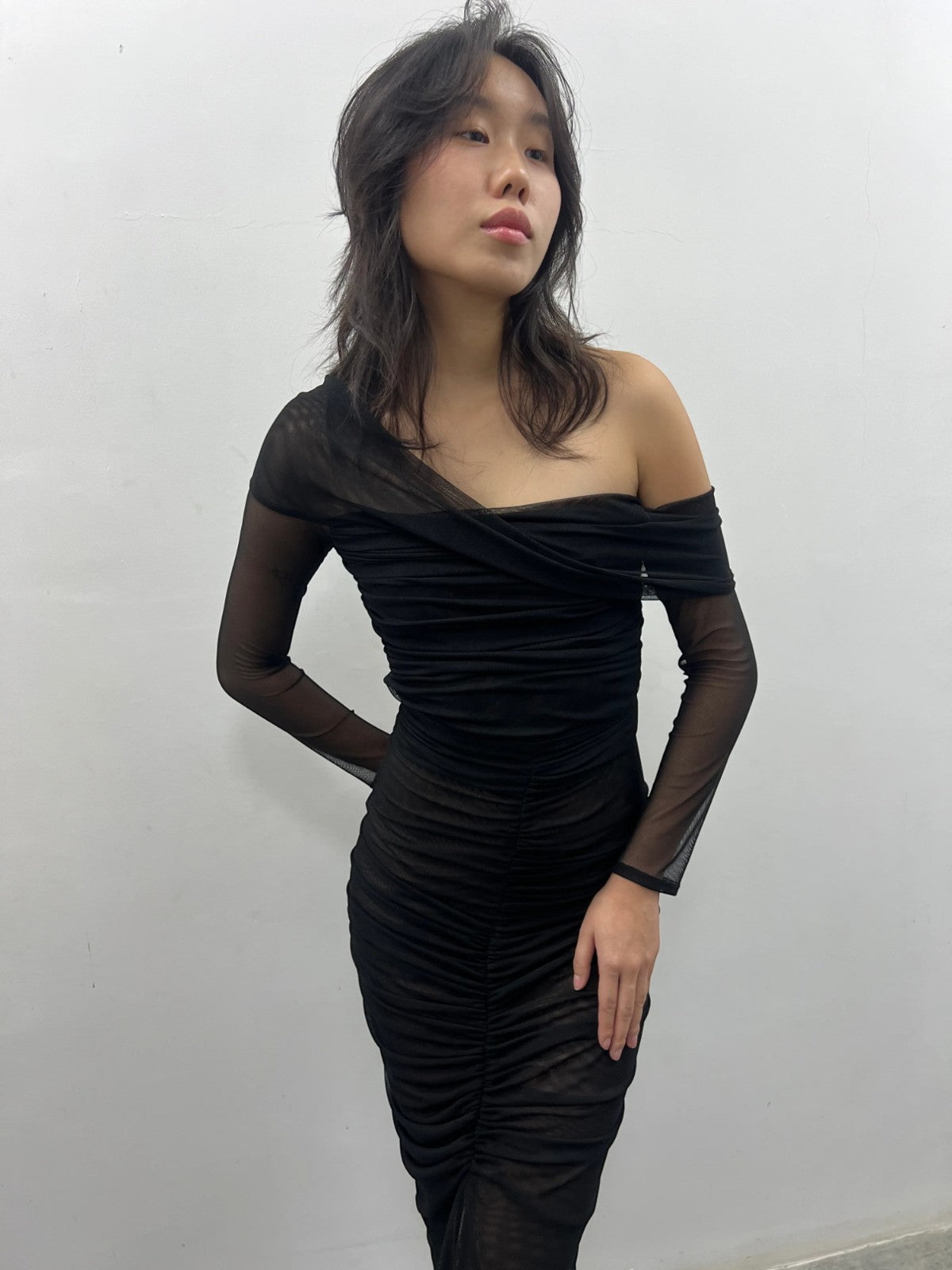 Tuja Mesh Long Sleeve Top | Black Tuja Mesh Long Sleeve Top | Black