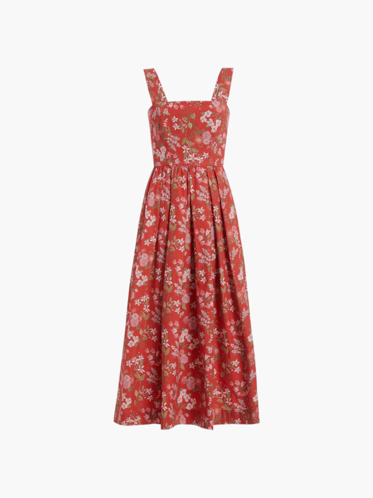 Poof Dress | Red with Pink Floral