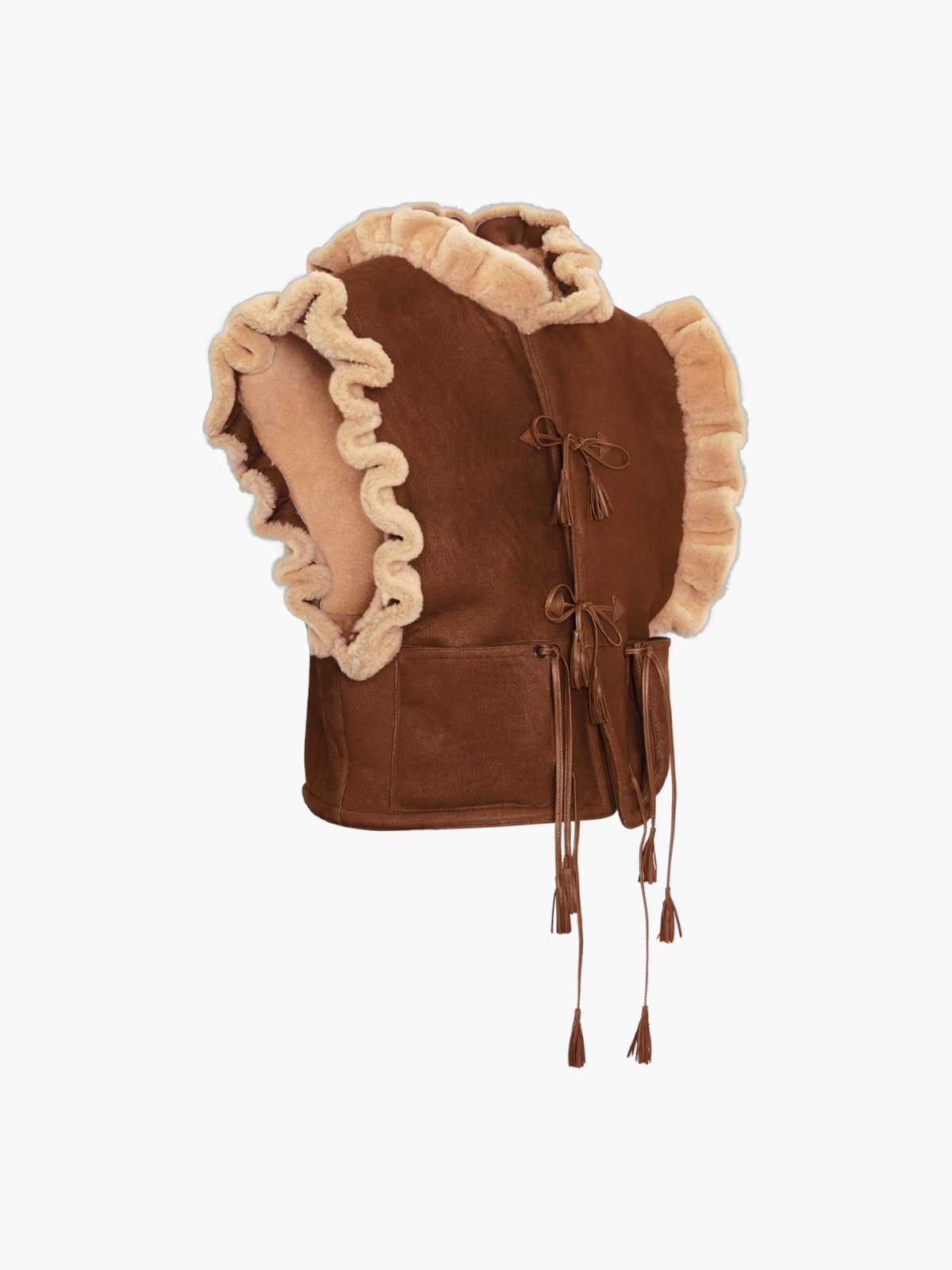 Cerezo Suede & Shearling Vest | Brown Cerezo Suede & Shearling Vest | Brown