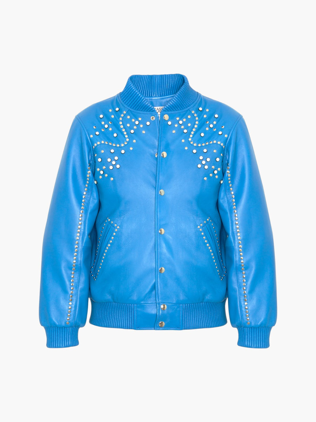 Ennio Leather Jacket | Blue